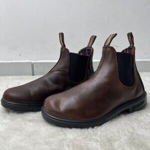 Blundstone Women's Brown Leather Round Toe Boot Slip On Chelsea Shoes Size 6